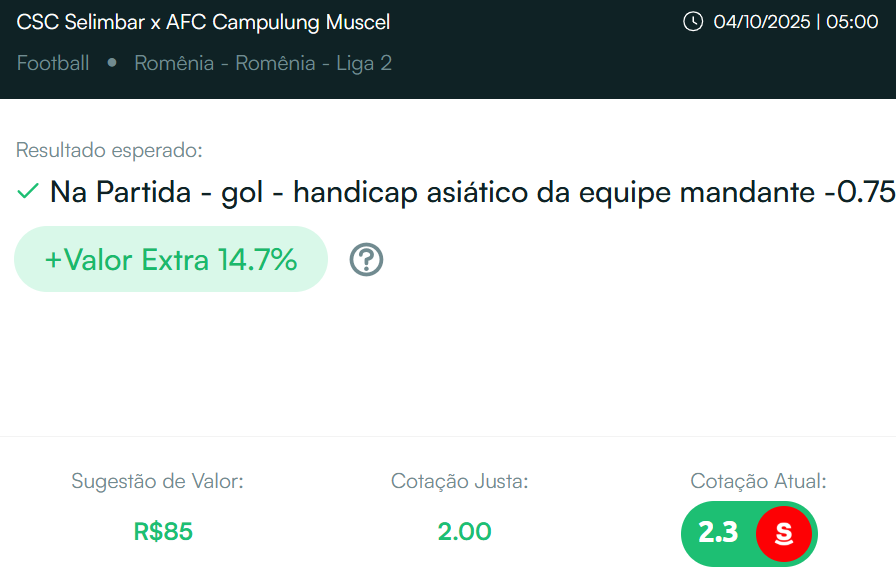 Print do site do gurufc mostrando uma aposta de valor para representar como combinar arbitragem e apostas de valor
