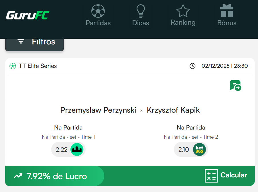 calculadoras de arbitragem esportiva